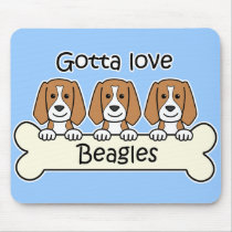 Three Beagles Mouse Mats