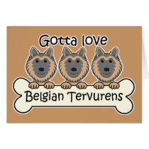 Three Belgian Tervurens Cards