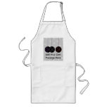 Three Black Christmas Baubles. Custom Text Aprons