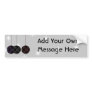Three Black Christmas Baubles. Custom Text Bumper Stickers