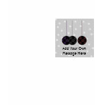 Three Black Christmas Baubles. Custom Text t-shirts