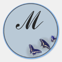 Three Black Swallowtail Stickers