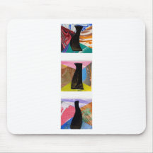 Three Black Vases Mousepad