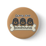 Three Bloodhounds Buttons
