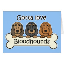 Three Bloodhounds Card
