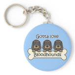 Three Bloodhounds Key Chain