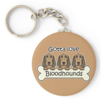 Three Bloodhounds Keychains