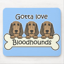 Three Bloodhounds Mouse Pad
