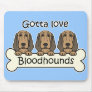 Three Bloodhounds Mouse Pad
