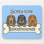Three Bloodhounds Mouse Mats