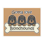 Three Bloodhounds postcards