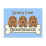 Three Bloodhounds Postcard