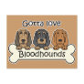 Three Bloodhounds Post Cards