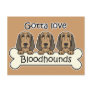 Three Bloodhounds Postcard