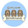 Three Bloodhounds Stickers