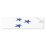 three blue stars icon bumper sticker