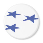 three blue stars icon refrigerator magnets