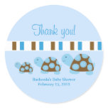 Three Blue Turtles Stripe Mod Favour Stickers