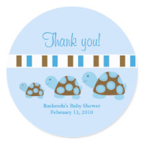Three Blue Turtles Stripe Mod Favour Stickers