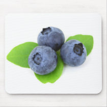 Three Blueberries Mouse Pads