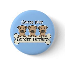 Three Border Terriers Pinback Button