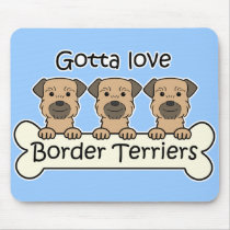 Three Border Terriers Mouse Pads