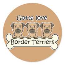 Three Border Terriers Sticker