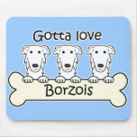 Three Borzois Mouse Pad
