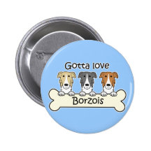 Three Borzois Pin