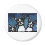 Three Boston Terriers design Refrigerator Magnets