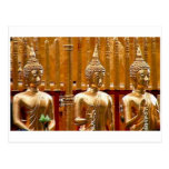 Three Buddhas in Thailand Post Card