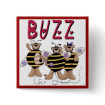 Three Bumblebee Buzz Tshirts and Gifts buttons
