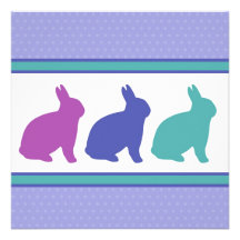 Three Bunnies Easter Invitation