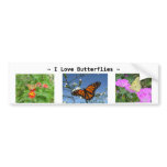 Three Butterflies Bumper Sticker bumper stickers