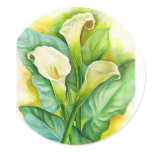 Three Cala Lilies Painting - Multi stickers