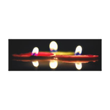 Three candles canvas prints