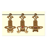 Three cheeky monkeys business cards