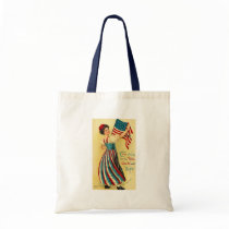 Three Cheers for the Red White and Blue Canvas Bags