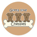 Three Chesapeake Bay Retrievers stickers