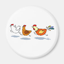 Three Chicks Fridge Magnets