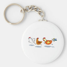 Three Chicks Keychain