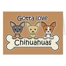 Three Chihuahuas Cards