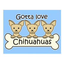 Three Chihuahuas Postcards