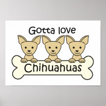 Three Chihuahuas Print
