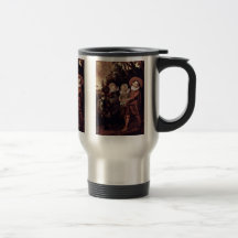 Three Children With Goat And Wagon By Hals Frans Coffee Mug
