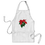 Three Christmas Poinsettias Apron