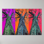 Three Coloful Trees posters