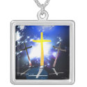 Three Crosses At Calvary necklaces