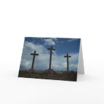 Three Crosses Calvary Jesus Christ Greeting Card
