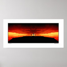 Three Crosses of Golgotha - He Has Risen! Posters